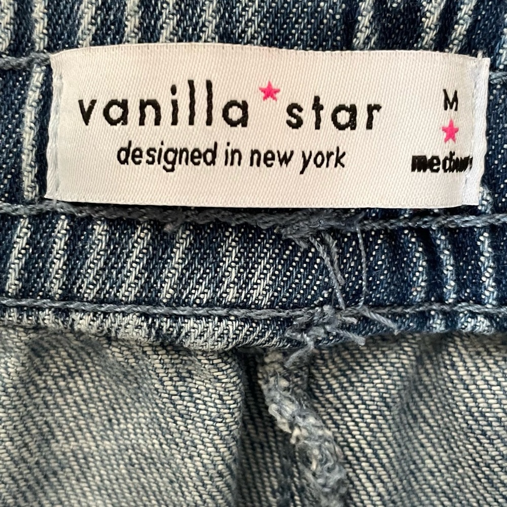 Vanilla Star Women's Blue and Gray Wide Leg Jeans - Picture 2 of 9